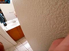 Sexy Blonde Stepmom Gets Monster Cock Creampie in Bathroom Doggystyle Missionary Ride