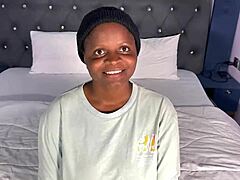 casting elizabeth's beautiful ebony shaved pussy fingering session