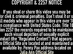 Julia Ann fingers huge pussy boobs bounce wildly