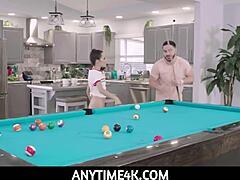 anytime4k freya von doom teen fucked hard on pool table pov