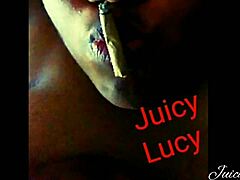 EBONY BBW LUCY FINGERS WET PUSSY TO MASSIVE ORGASM BONUS