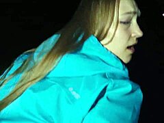 ADORABLE GIRL LOST in forest i guide her then she rides my cock hard