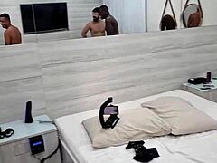 pregnant latina joyce camargo's swollen pussy takes three cocks while cuck hubby watches