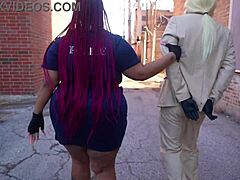 yo clown, pick your fat ebony bbw slut for public big black cock pounding