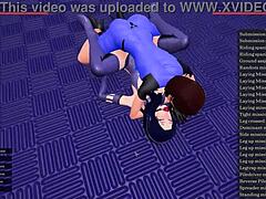 lesbian femdom mistress straps and dominates eager girl