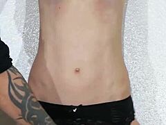 Bound Sub Takes Fucking Machine Nipple Clamps Squirting