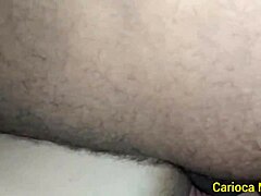 the safada latina brunette grabs monster black cock and sucks it gostoso with big tits bouncing