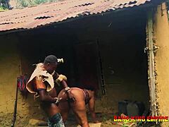 stepmother showed me her naked body and gets her juicy wet pussy deeply fucked after bush hunting