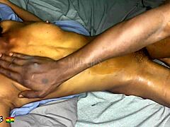 Sweet Slim Teen's Tight Pussy Lips Gripped by Big Black Cock Missionary