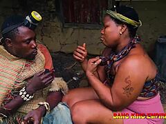 stepmother showed me her naked body and gets her juicy wet pussy deeply fucked after bush hunting