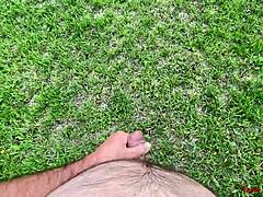 Brunette Solo Masturbates Moaning Forest Outdoor Short Hair Nature