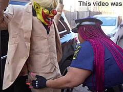 yo clown, pick your fat ebony bbw slut for public big black cock pounding