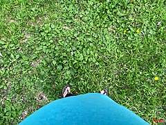 Brunette Solo Masturbates Moaning Forest Outdoor Short Hair Nature