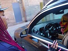 yo clown, pick your fat ebony bbw slut for public big black cock pounding