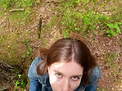 walked after home fuck then sucked outdoors swallowed cum again 😏💦