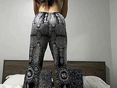 Fine curvy ass sways in thong during intense pov workout