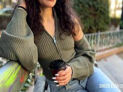 Curly Tinder Slut in Lingerie Lets Me Explore Her Thick Ass and Feet