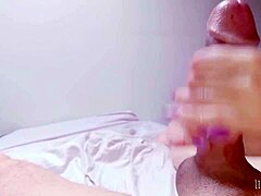 His 8 inch cock stretches my tight asshole with plug inside