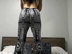 Fine curvy ass sways in thong during intense pov workout