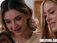 Demi Hawks learns explicit blowjob basics from Kait