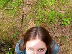 walked after home fuck then sucked outdoors swallowed cum again 😏💦