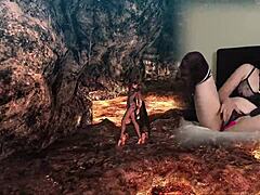 Holy shit sexy bimbo nerd in pigtails stockings games lovense to orgasm ep 5!!