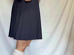 Huge ass amateur slips sexy panties for anal tease