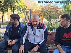 Christen Courtney's Teasing 3-on-1 DP Gagging Cum Swallow