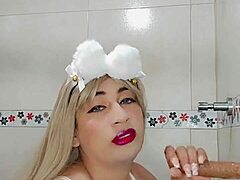 hot transsexual chick rams her cock deep in crossdressing action