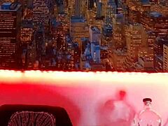 Hot Colombian brunette flashes toys outdoors