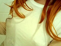 what hides beneath redhead teen's tattooed bath skin?