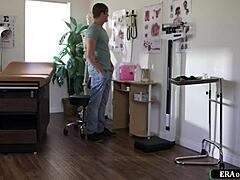 busty blonde doctor in lingerie why not suck and deepthroat that huge patient cock?