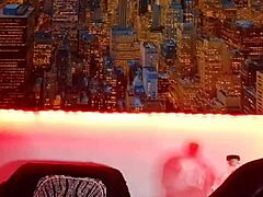 Hot Colombian brunette flashes toys outdoors