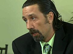 monica sneaks under desk to slurp colleague's throbbing cock bareback