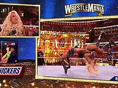 their clothes rip apart in savage wrestling fury