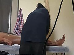 spa masseuse strokes cock to happy ending on hidden cam