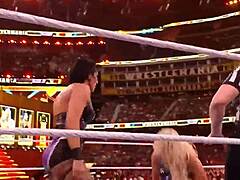 their clothes rip apart in savage wrestling fury