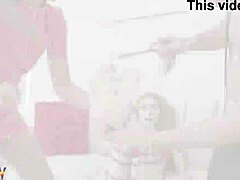 natasha rios and lykos lobo dominate petite slave chloe. they take 5 big cocks in orgy with dp dap squirting anal rimming