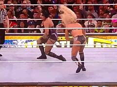 their clothes rip apart in savage wrestling fury