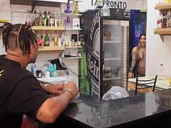 Nego Catra Fucks Bruna Ferraz Ass in Bar Kitchen