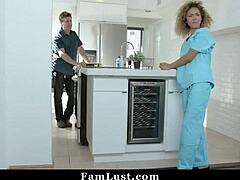 damn my nurse stepsis got BLACKMAILED by perv bro for hard pussy fuck