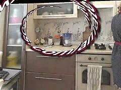 blonde milf teases hands-free cumshot on webcam