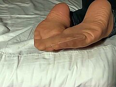 You seeing these outstanding feet in suntanned pantyhose from the compilation?