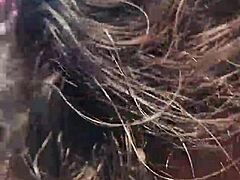 amateur wife slurps cock then bends for doggy cumshot in mouth out in bushes!