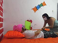 curious stepmom sneaks into stepson's room during study session sparking unexpected seduction