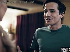 young stepson and stepdad doubleteam milf stepmom's big tits and ass