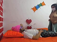 curious stepmom sneaks into stepson's room during study session sparking unexpected seduction