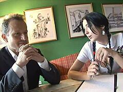 Bijou's Slutty College Blowjob Ends in Facial Cumshot