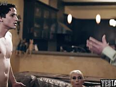 young stepson and stepdad doubleteam milf stepmom's big tits and ass