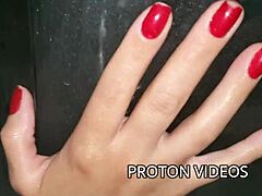 redhead wife strips backstage for shower 1 on 1 amateur bath session